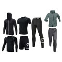 フィットネス ウェア レディース メンズ 上下セット スポーツウェア ランニングウェア トレーニングウェア 速乾性 通気性 5点セット 秋冬(x2)