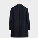 コート メンズ 男性用 ウール ビジネス カジュアル テーラード 秋冬 アウター 上着 ミドル丈 紳士服 レギュラーフィット 無地 紺色