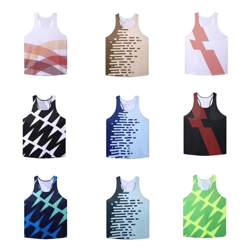 ベスト メンズ 男性用 ランニング マラソン トレーニング ウェア 陸上競技 スポーツ 運動着 ポリエステル 吸湿速乾 通気性 ノースリーブ