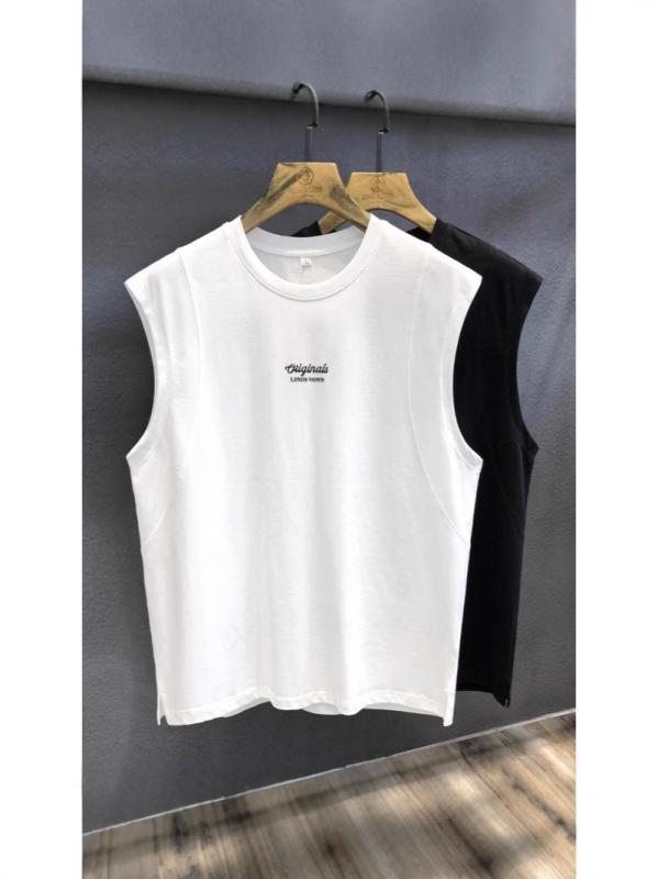 タンクトップ メンズ 男性用 ヘビーウェイト コットン ノースリーブ Tシャツ ルーズ 薄手 スポーツ 普段使い ブラック ホワイト ブラウン