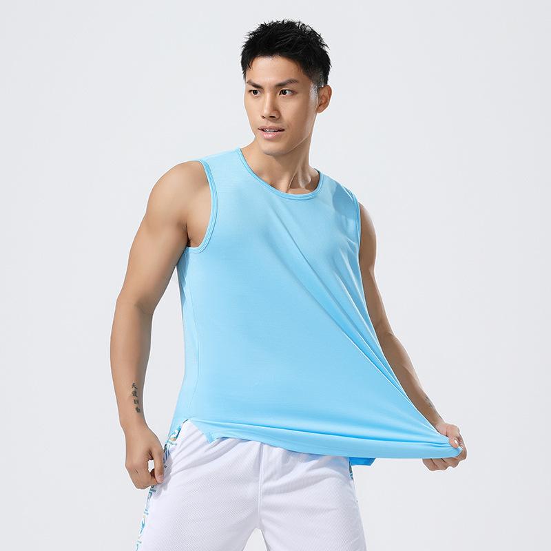 タンクトップ メンズ 男性用 美式 トレーニング ウェア 速乾 吸汗 無袖 スポーツ 白 青 黒 グレー ランニング フィットネス