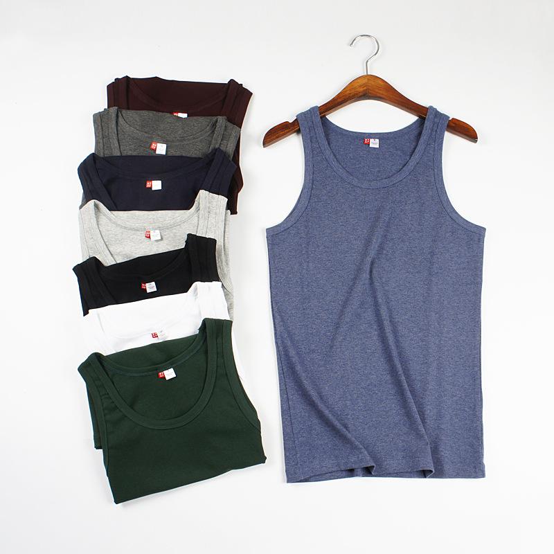 タンクトップ メンズ 男性用 コットン リブ 部屋着 ルームウェア インナーシャツ ノースリーブ Tシャツ 通気性 無地 スリムフィット ワインレッド ネイビー ダークグレー