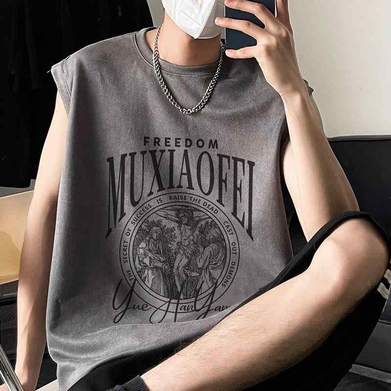 タンクトップ メンズ 男性用 スエード調 ベスト ゆったりめ ノースリーブ Tシャツ 接触冷感 部屋着 普段使い ブラック ベージュ ピンク系