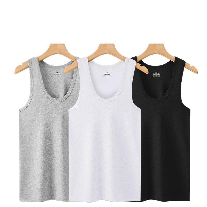 Other - メンズ タンクトップ 男性用 綿 インナーシャツ 大きいサイズ 吸汗性 肌着 L XL 2XL 3XL 4XL 5XL 6XL 7XL 春夏(x2)