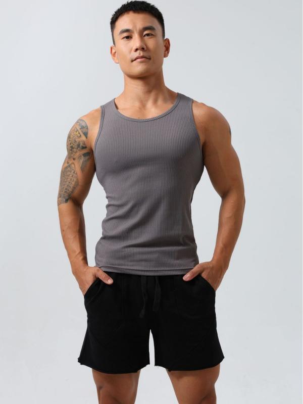 タンクトップ メンズ 男性用 スポーツ ノースリーブ Tシャツ インナー 伸縮性 トレーニング ウェア ジム 夏 接触冷感 吸湿速乾 ランニング アウトドア ブラック ホワイト グレー