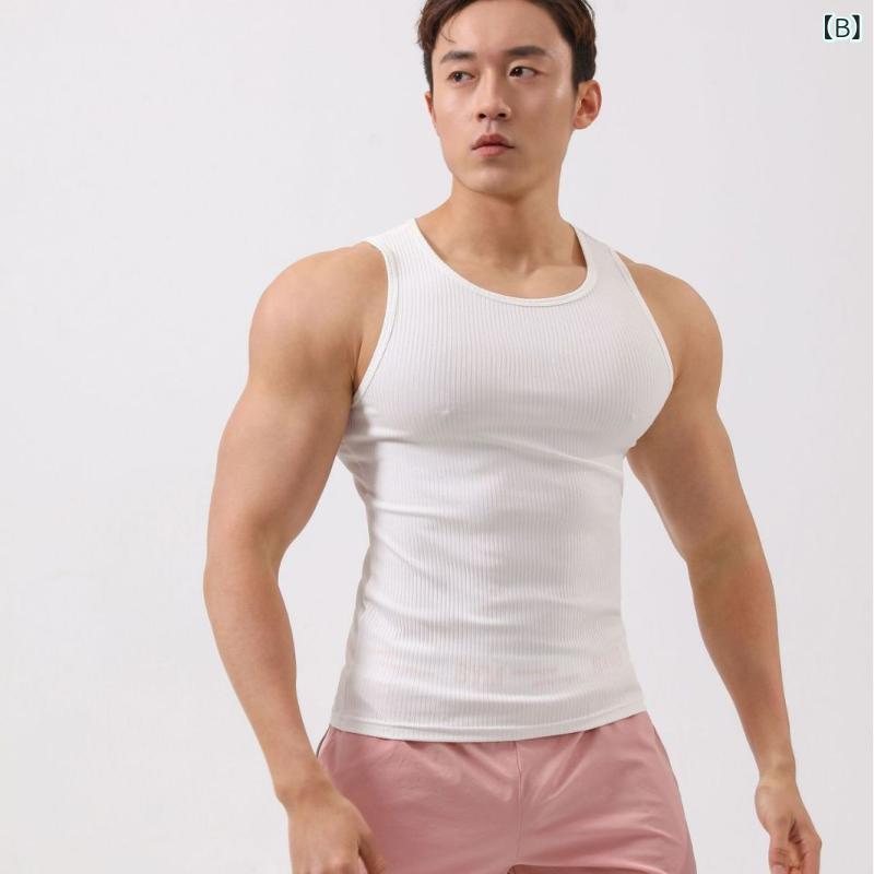 LINEAR shopのタンクトップ メンズ 男性用 スポーツ ノースリーブ Tシャツ インナー 伸縮性 トレーニング ウェア ジム 夏 接触冷感 吸湿速乾 ランニング アウトドア ブラック ホワイト グレー｜アングル3