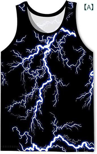 タンクトップ メンズ 男性用 3Dデジタルプリント ポリエステル カジュアル リゾート スポーツ 薄手 通勤 S M L XL XXL XXXL XXXXL 5XL 6XL(x2)