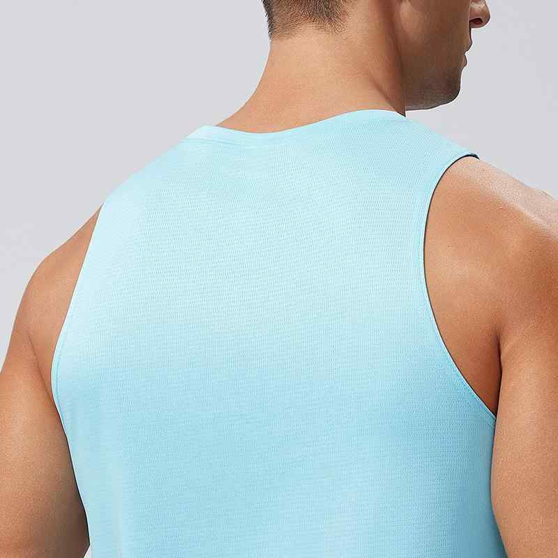 タンクトップ メンズ 男性用 スポーツウェア トレーニングウェア 速乾性 通気性 ランニング 運動着 陸上 競技 普段使い ポリエステル ブラック ホワイト グレー ネイビー ブルー