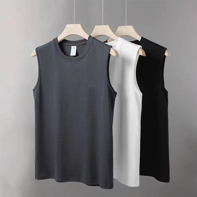 Tシャツ メンズ タンクトップ コットン ノースリーブ 無地 トレーニング スポーツ ウェア トップス カットソー ルームウェア 部屋着 ブラック系 ホワイト系 グレー系