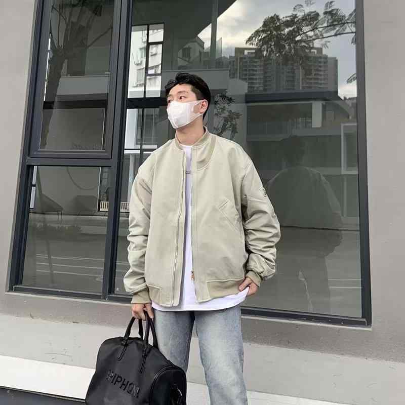 ジャケット メンズ 防風 野球 秋冬 加厚 保温 ルーズ アウター ストリート カジュアル バイク コットン..