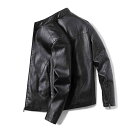 ジャケット メンズ 男性用 PUレザー ライダース オートバイ バイカー スリムフィット スタンドカラー 春秋 カジュアル スタイリッシュ カーキ ブラック ワ...