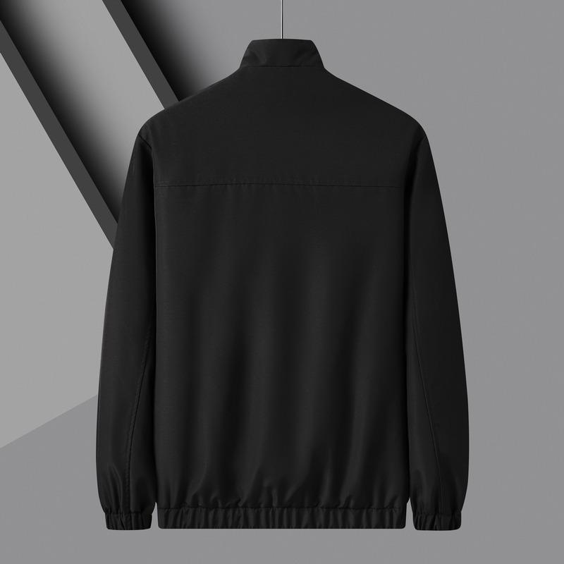 ジャケット メンズ 男性用 スタンドカラー プリント アウター スポーティー カジュアル 春秋 ポリエステル ブラック グレー グリーン 長袖