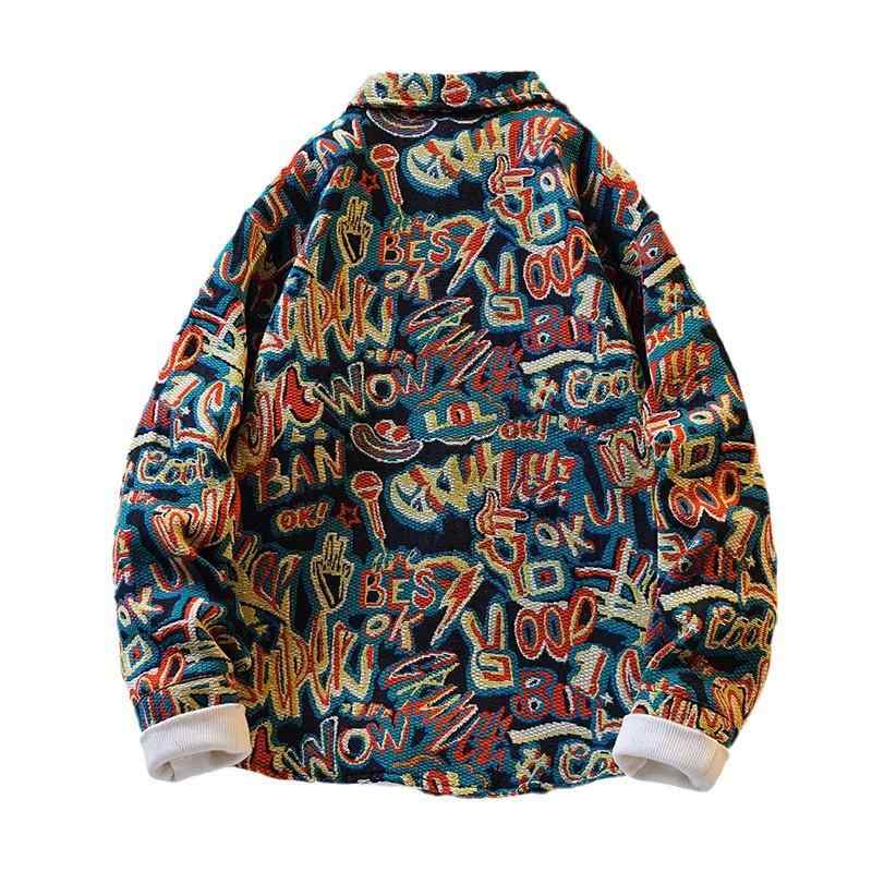 シャツ メンズ 色織り 提花 襟付き ジャケット 若者 カジュアル 長袖 アウター ポリエステル混紡 レッド系(4)