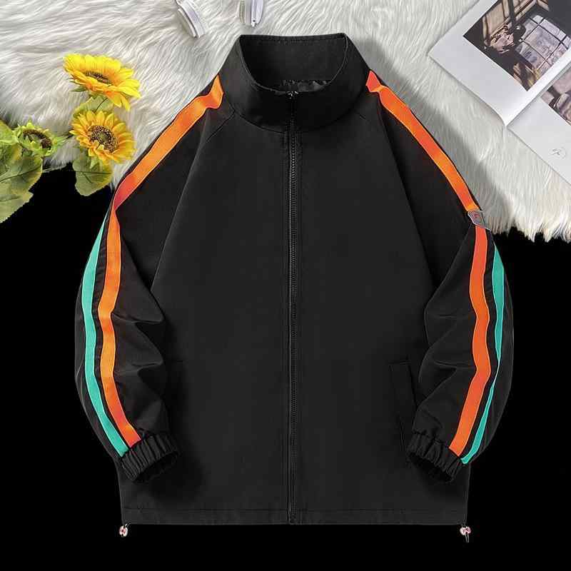 ジャケット メンズ 春秋 薄手 防水 スポーツ ブルゾン スタンドカラー 10代 20代 30代 ブラック ホワイト ブルー オレンジ