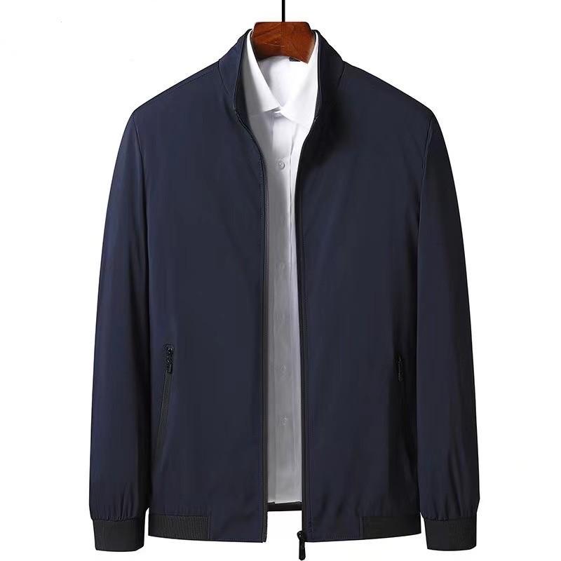 ジャケット 男性用 裏起毛 ブルゾン 秋冬 防寒 暖かい ジャンパー シニア アウター 紳士服 ポリエステル ブラック 黒 ブルー 青