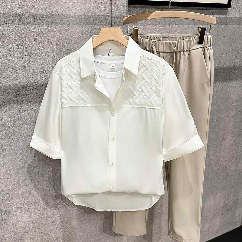 ジャケット メンズ 春秋 ワーク 長袖シャツ トップス 普段使い 韓国 ポリエステル ブラック ホワイト