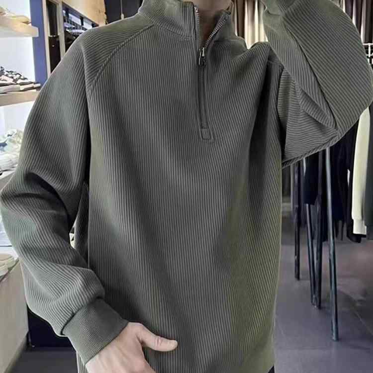 スタジアムジャンパー メンズ スウェット 秋冬 韓国 ブルゾン ゆったり ショート丈 トレーナー トップ..