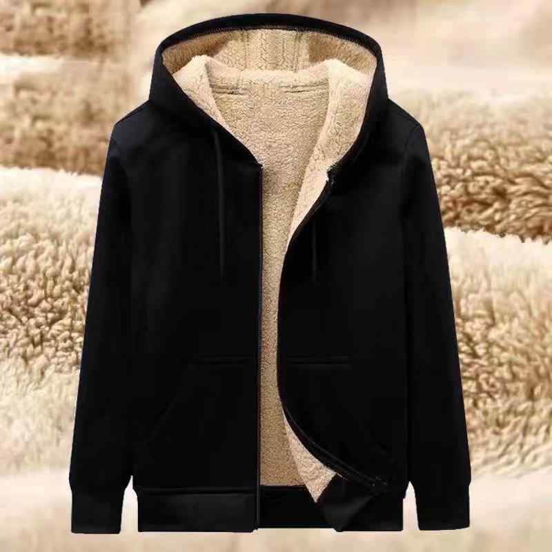 スウェット メンズ 裏起毛 ボアジャケット ブルゾン ゆったり フード付き ジップアップ パーカー 長袖 トップス 秋冬 防寒 普段使い デイリーウェア(x2)