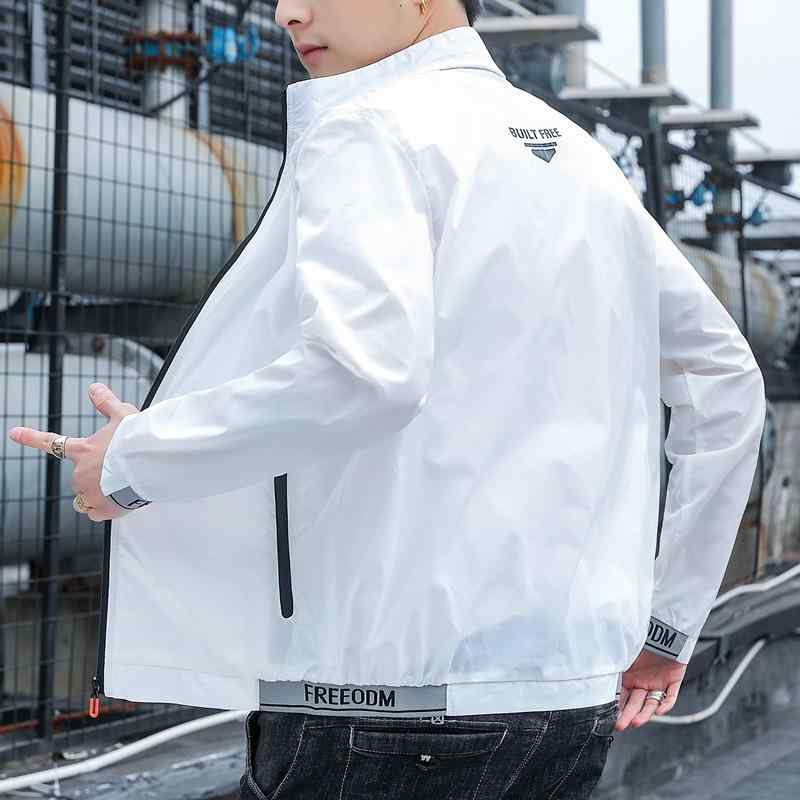 ジャケット 男性用 接触冷感 釣り ウェア 薄手 UVカット アウター メンズ グレー ホワイト ブルー