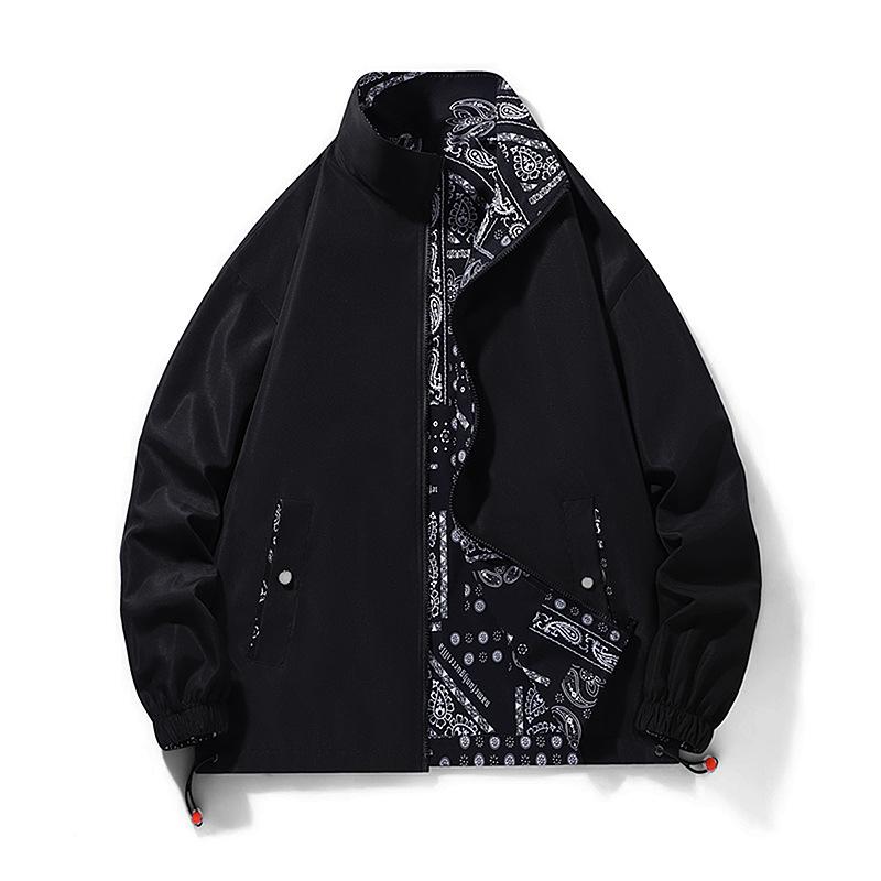 ジャケット 男性用 ブルゾン ジャンパー 撥水 防風 ポリエステル ブラック ブルー系 アイボリー M L XL 2XL 3XL 4XL 春