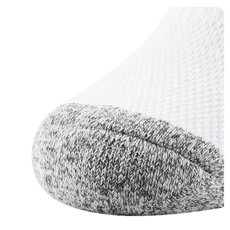 靴下 メンズ スポーツ ランニング アウトドア 厚手 パイル地 滑り止め 中筒 防臭 吸汗速乾 コットン 混紡 ブラック グレー ホワイト ブルー(x2)(4)