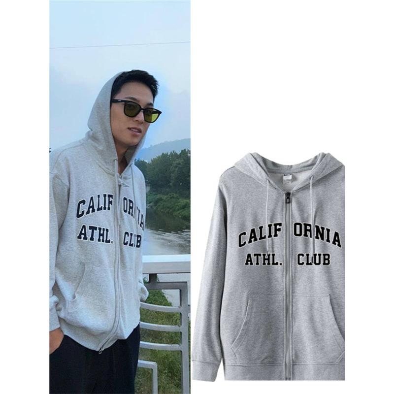 パーカー 男性用 春秋冬 裏起毛 コットン 幾何学模様 フーディ プルオーバー スウェット ブラック グレー(4)