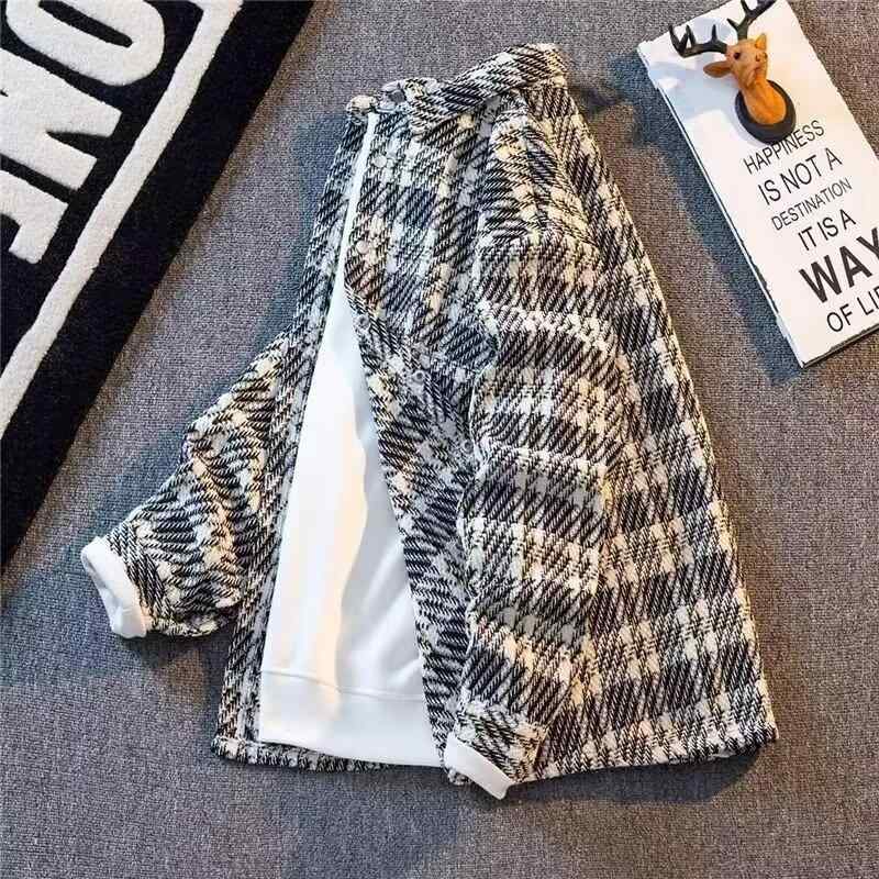 ジャケット メンズ 格子柄 ニット 春秋 薄手 カジュアル ネルシャツ風 アウター 普段使い ポリエステル ブラック ブルー レッド・カテゴリ: ジャケット・スタイル: 港風・対象: 青少年.成人・襟型: 襟付き・版型: ルーズ・前立て: シングルブレスト・フード: フードなし・・柄: 格子柄・主な生地の組成: ポリエステル繊維・生地の組成含有量: ・裏地成分: ポリエステル繊維・裏地情報を削除してください。→ 成分含有量: ・適用シーン: 日常・袖丈: 長袖・カラー: ブラック.ブルー.レッド・サイズ: M.L.XL.XXL.XXXL・袖型: 通常袖・服の裾のデザイン: ストレートヘム・プロセス: 非アイロン処理・・服のポケットスタイル: サイドシームポケット・着方: アウター・素材機能: 通気性