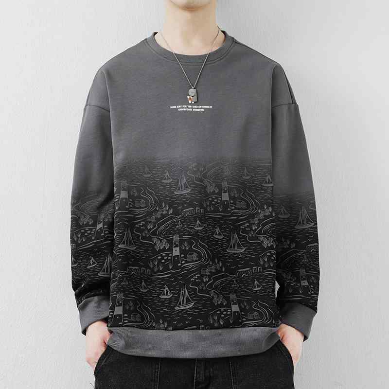 スウェット メンズ トレーナー 長袖Tシャツ 春秋 トップス プルオーバー ラウンド...