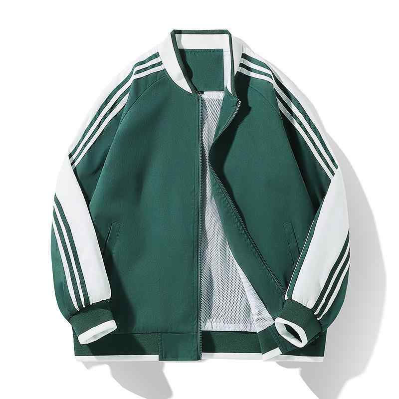 ジャケット メンズ 男性用 スタンドカラー ブルゾン ジャンパー 野球 春秋 ポリエステル 普段使い アウター 緑 黒・商品カテゴリ: ジャケット・スタイル: ストリート・対象年齢: 成人・対象: 青少年・性別: 男性・襟の形: 立ち襟・フ...