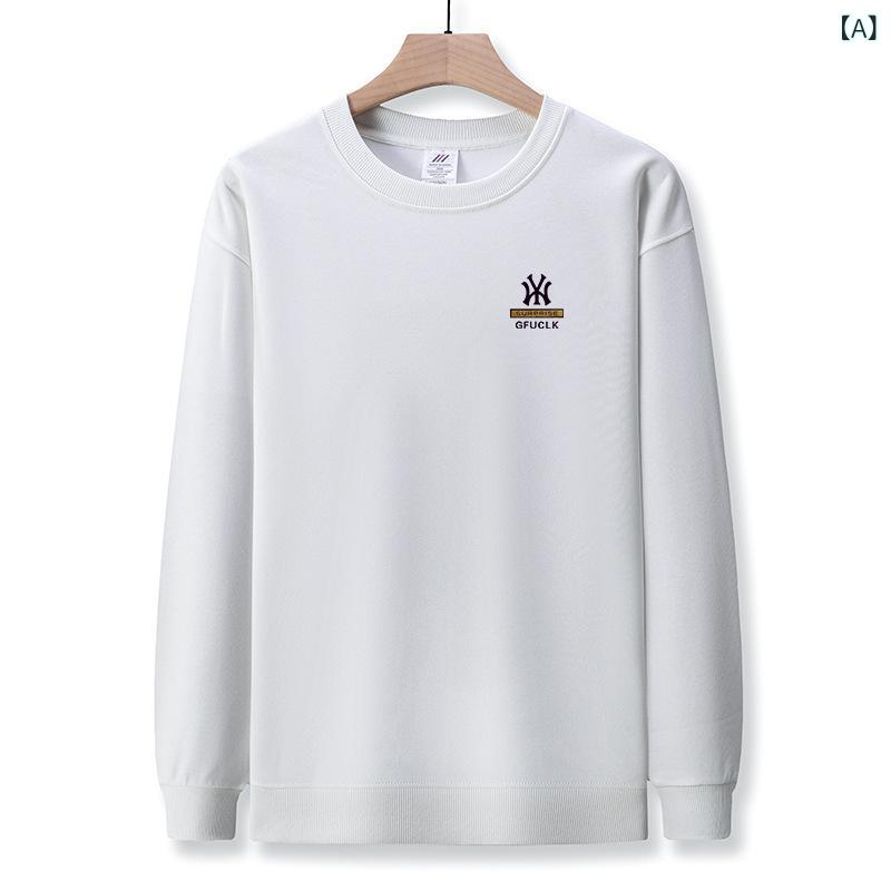 スウェット メンズ コットン 長袖 Tシャツ プルオーバー カットソー 春秋 カジュア...