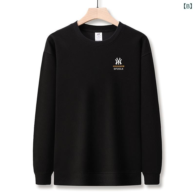 スウェット メンズ コットン 長袖 Tシャツ プルオーバー カットソー 春秋 カジュア...