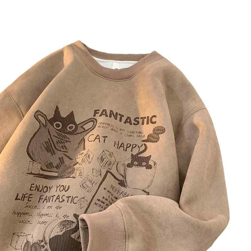 スウェット メンズ 秋冬 裏起毛 長袖 Tシャツ ゆったり プリント 普段使い トップス カットソー 紫 カーキ ダークグレー グリーン