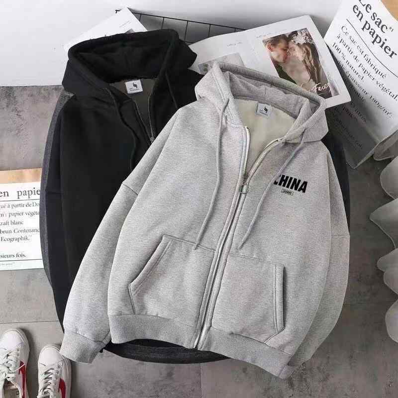 パーカー メンズ 裏起毛 ジップアップ スウェット トレーナー フード付き 秋冬 厚手 暖かい ポリエステル グレー 黒(4)