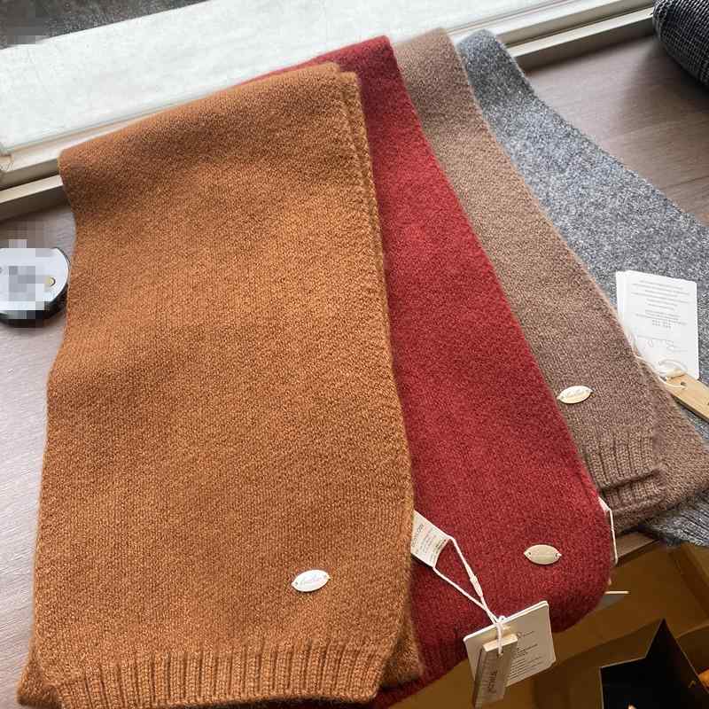 マフラー レディース メンズ ウール 混紡 ニット 秋冬 防寒 暖かい 無地 白 ベージュ 赤 グレー 緑 ブラウン ネイビー カジュアルスタイル