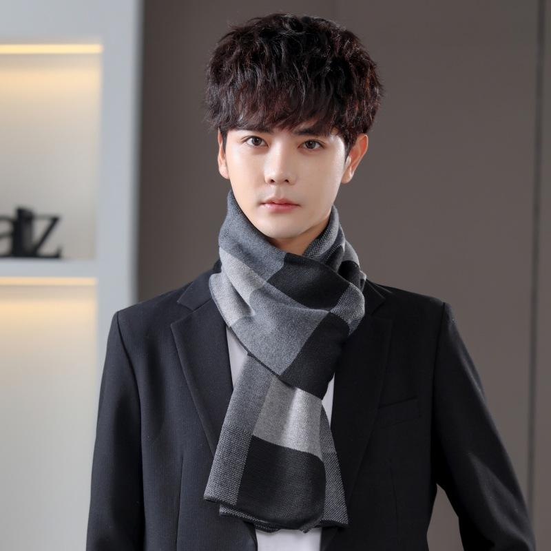 マフラー メンズ 男性用 冬 ストール 韓国 高見え ビジネス 紳士服 防寒 あったか 厚手 無地 シンプル カジュアル おしゃれ プレゼント..