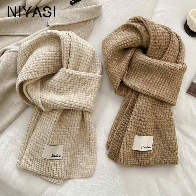 マフラー レディース メンズ 秋冬 豪華感 厚手 ウール混紡 赤 白 ベージュ あったか 防寒 ストール ミディアム丈