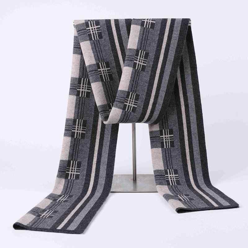 マフラー 男性用 ウール 秋冬 防寒 黒 ブラック グレー グレー 誕生日 ギフト シンプル メンズ ネック..