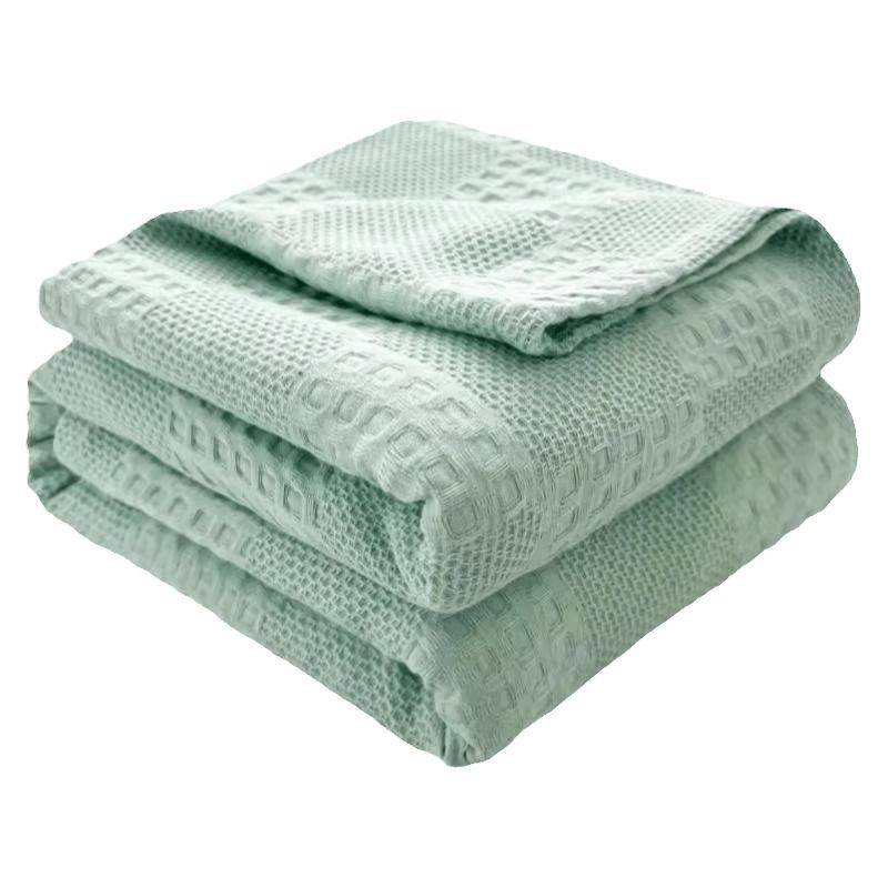 タオルケット 夏用 綿 ブランケット オフィス 昼寝 薄手 エアコン 冷房対策 ソファ ベッド 掛け布団 膝..