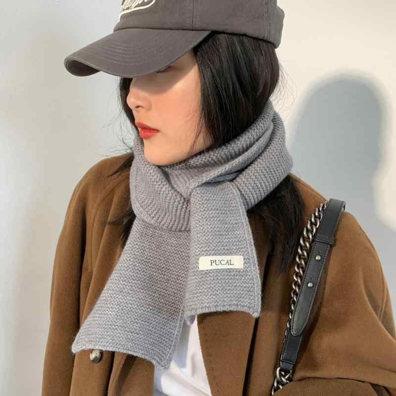 マフラー ストール ニット レディース かわいい 秋冬 防寒 あったか おしゃれ 暖かい カップル 無地 ミディアム丈 豆緑 浅グレー キャラメル クラインブルー 栗色 米杏色 モカ 皮ピンク 森林グリーン 深コーヒー色 柿オレンジ(x2)