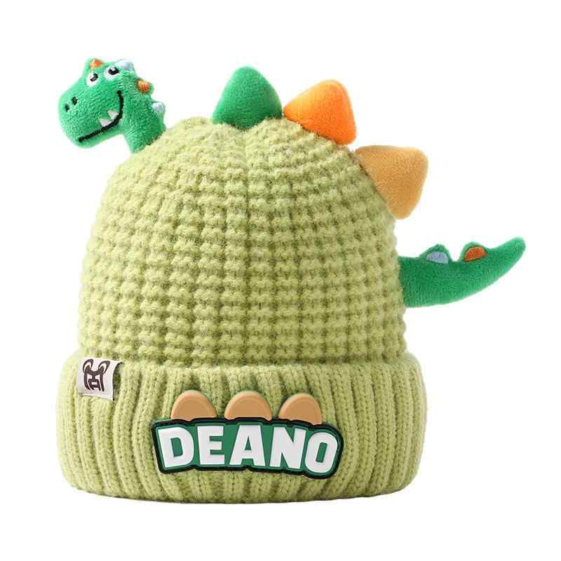 帽子 キッズ ニット帽子 裏起毛 防寒 男の子 女の子 恐竜モチーフ ウール混 あったか かわいい 秋冬 ブ..