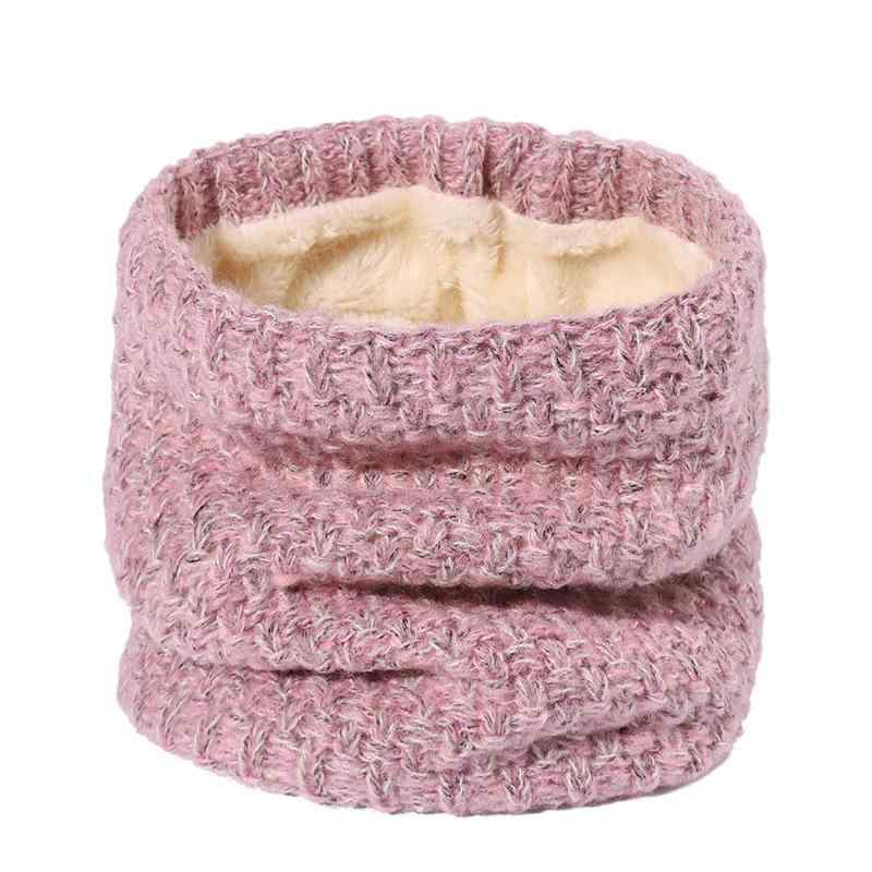 ネックウォーマー 男女兼用 防寒 混色 ニット スヌード 秋冬 あったか 無地 黄色 ブルー パープル カーキ ブラック ダークグレー ピンク ライトグレー ワインレッド(x2)