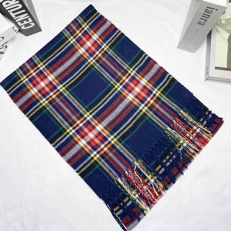 マフラー 男性用 防寒 ストライプ柄 仿羊绒 ポリエステル 秋冬 保温 防塵 ブラック グレー レッド ブルー ピンク 190cm(x2)