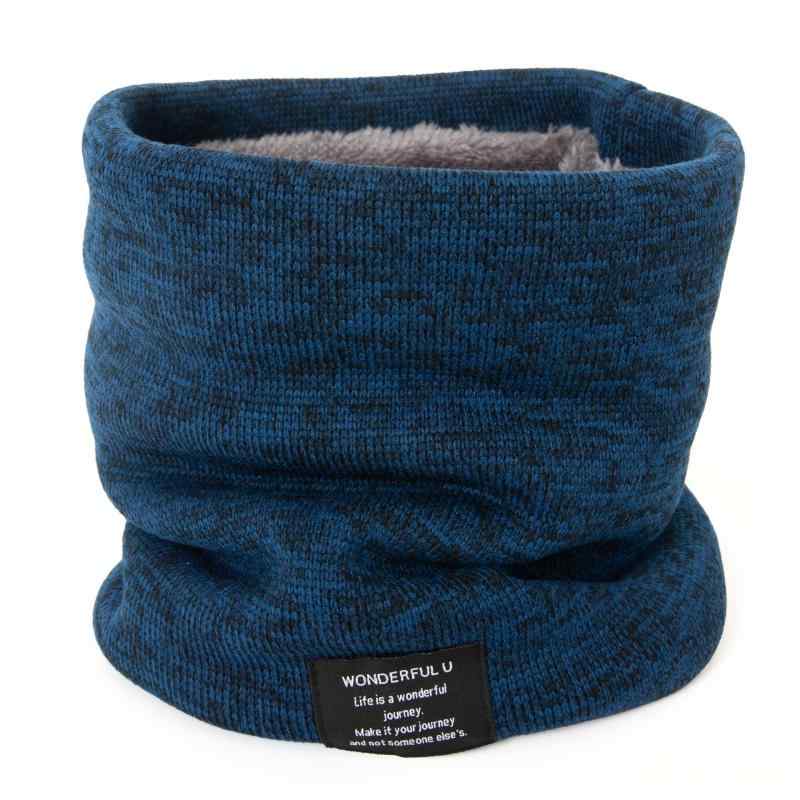 ネックウォーマー 秋冬 男女兼用 裏起毛 保温 防寒 対策 ニット スヌード 無地 シンプル 黒 ブラック ベージュ 紺 ネイビー グレー ワインレッド ブラウン ピンク