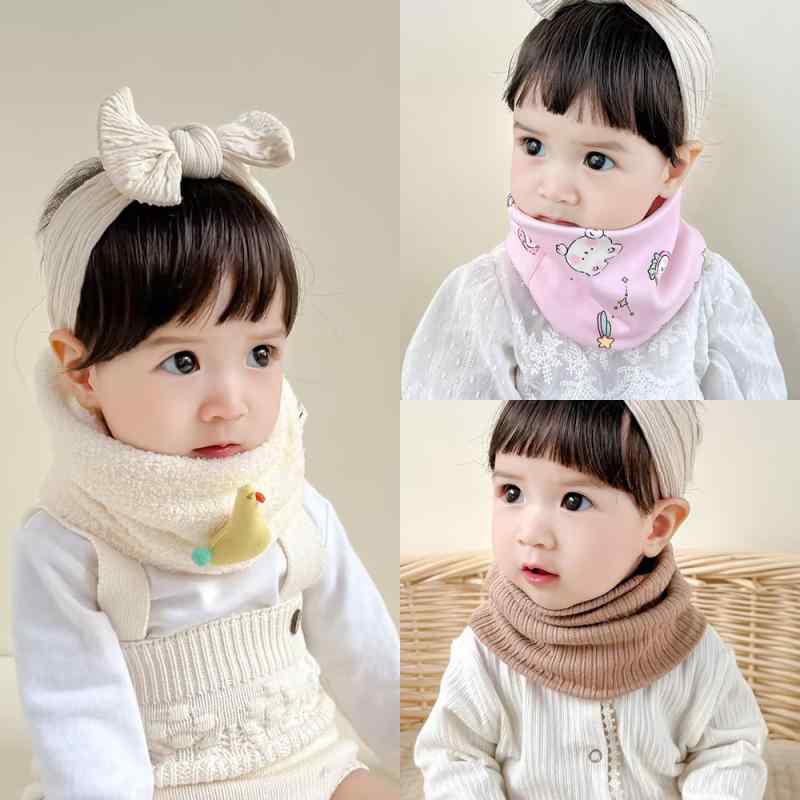 マフラー キッズ ベビー 子供用 防寒 秋冬 ネックウォーマー 男の子 女の子 かわいい アニマル柄 プリ..