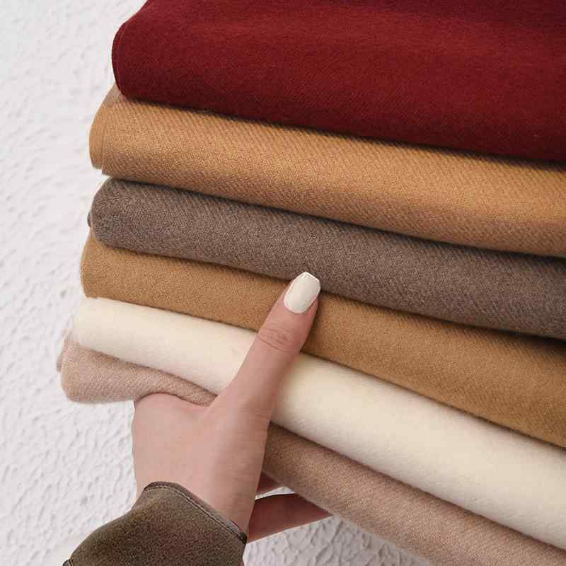 マフラー レディース ストール 秋冬 仿羊绒 無地 ショール 豪華感 保温 韓国 フリンジ付き ワインレッド 赤 ベージュ系 ブルー系 ポリエステル