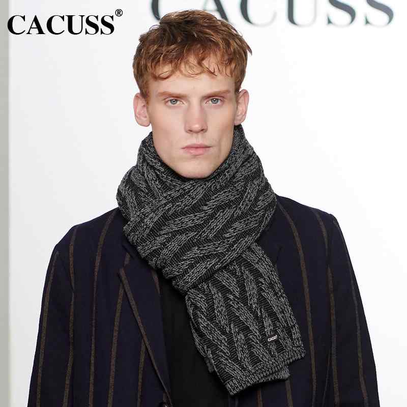 マフラー メンズ 男性用 ニット 秋冬 防寒 保温 厚手 学生風 180cm 30cm ブラック グレー アクリル アウトドア 登山