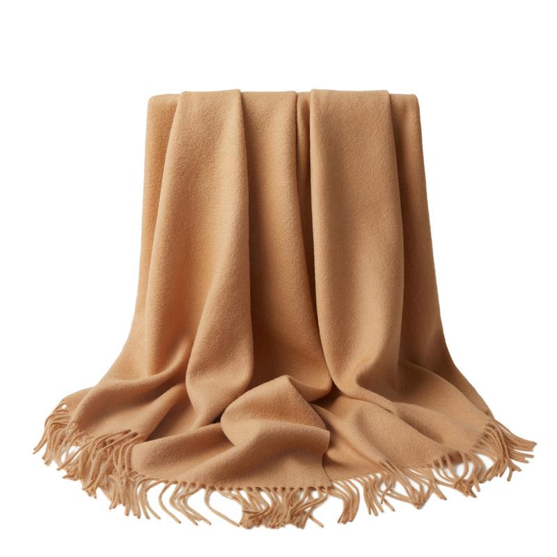 マフラー レディース メンズ 小羊羔 ショール 秋冬 厚手 保温 ウール 70 200cm キャメル ブラック ブルー レッド グレー パープル ピンク グリーン ベージュ