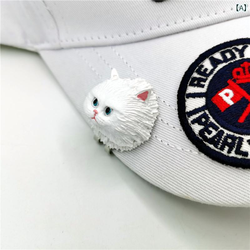 日本の ゴルフハット クリップ マーク ボールマーカー 子猫 マグネット グリーン ゴルフ 用品.カラフルカラーオシャレデザイン色の分類：猫Aベース（白い頭）1個.猫Bベース（白と茶色の頭）1個.猫Cベース（オレンジの頭）1個.猫Dベース（黒と白のオレンジの頭）1個.猫Eベース（黒と黄白の腹）1個.猫Fベース（灰白の腹）1個.猫Gベース（茶色）1個.猫Hベース（黒）1個.猫Iベース（コーヒー色）1個.猫Jベース（ピンク）1個.猫Kベース（青）1個.猫Lベース（白）1個.猫Mベース（小さい黒）1個.猫Nベース（黄色）1個.猫Oベース（ベージュ白の腹）1個.猫の肉球パウダーベース1個.猫の肉球イエローベース1個.フォックスフェイスAベース（白青耳）1個.フォックスフェイスBベース（黒青耳）1個.フォックスフェイスCベース（黒白耳）1個.フォックスフェイスDベース（白黒耳）1個.フォックスフェイスEベース（白赤耳）1個.ブルーフィッシュベース1個.オレンジフィッシュ1個ベース対象: ティーンエイジャースタイル: 帽子付き