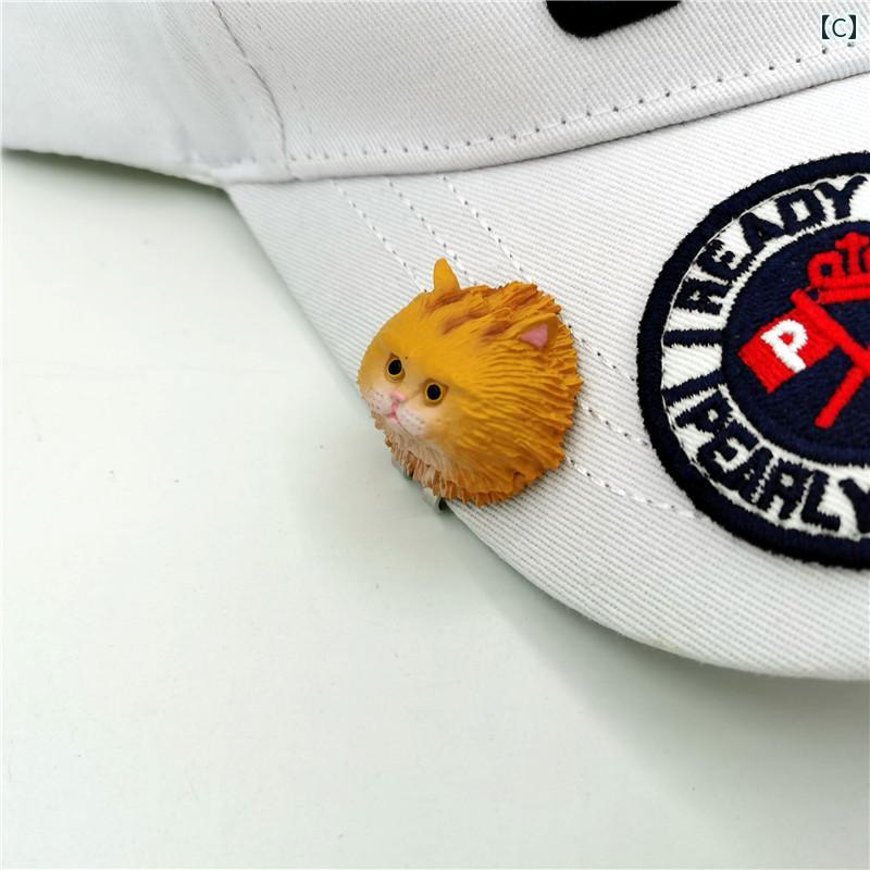 日本の ゴルフハット クリップ マーク ボールマーカー 子猫 マグネット グリーン ゴルフ 用品.カラフルカラーオシャレ