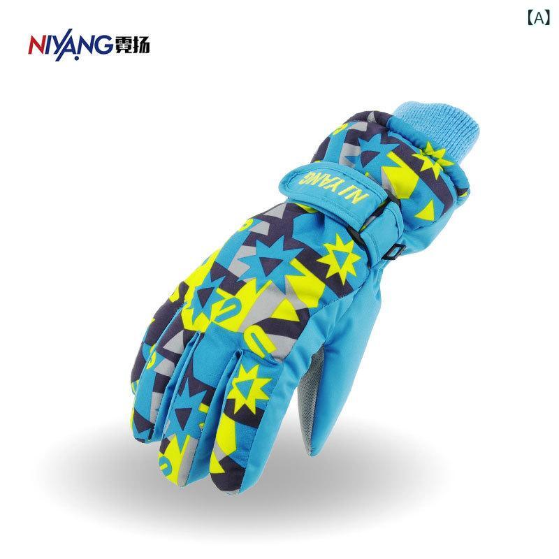 手袋 レディース メンズ キッズ 子供用 防寒手袋 スキー グローブ サイクリング 手袋 防風 防水 ナイロン 緑 赤 青 秋冬・カテゴリ: 手袋・素材: ナイロン・対象: ユニセックス・機能: 保温・タイプ: 5本指手袋・カラー: グリー...
